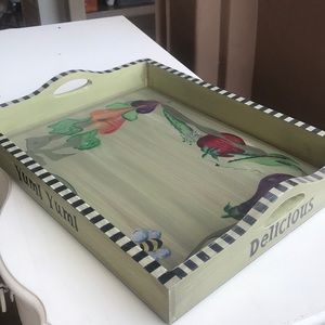 Green garden pattern tray Southern Living